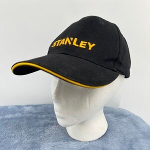 Stanley Tool Embroidered Snapback Hat Baseball Cap Black Yellow Adjustable